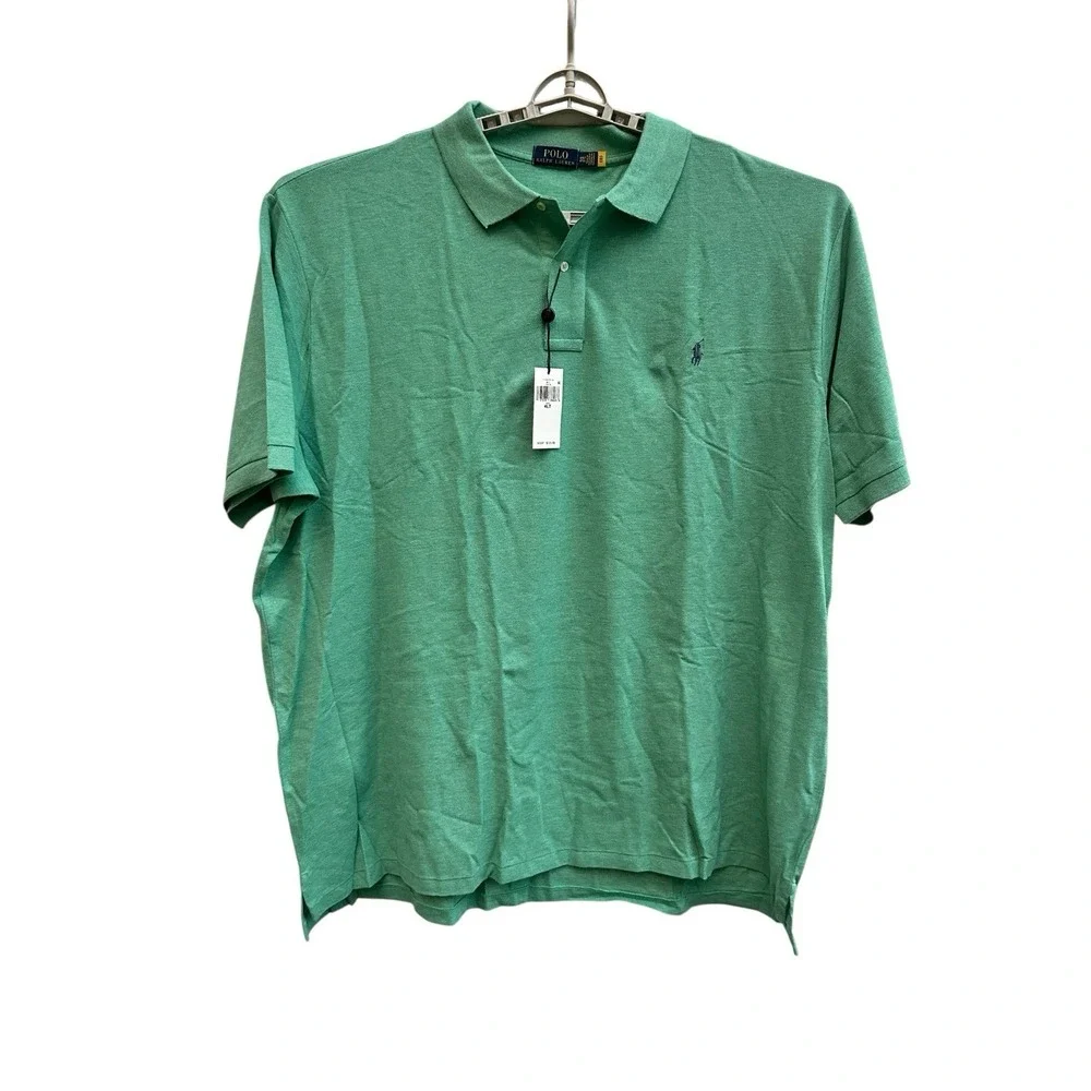 NWT Polo Ralph Lauren Men's 4XLT Tall Green Short Sleeve Polo Shirt Golf  125.00